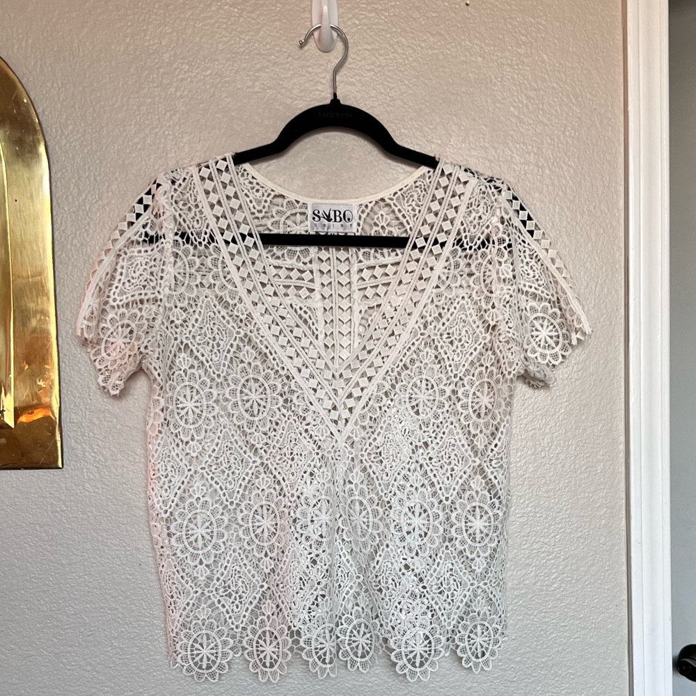 Sabo skirt white lace top